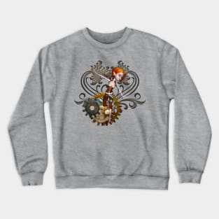 Cute little steampunk fairy Crewneck Sweatshirt